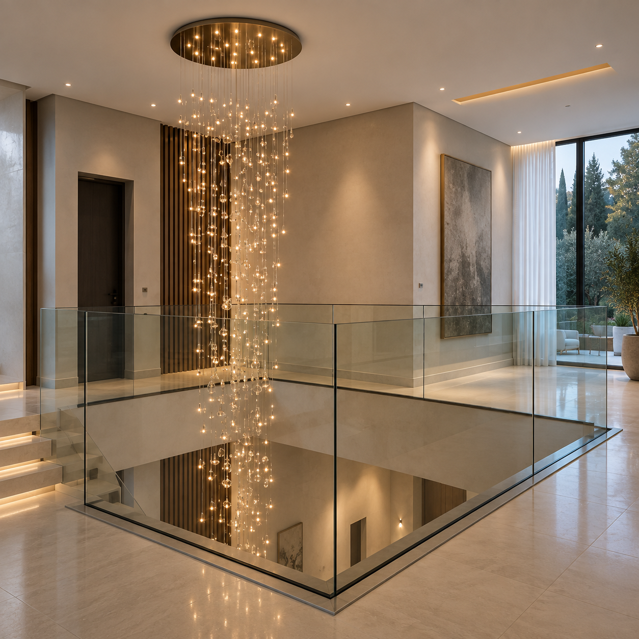 Mezanino com lustre